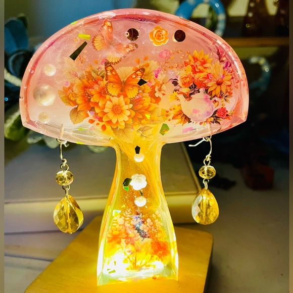 Handmade Other - Floral Mushroom LED Light Decor